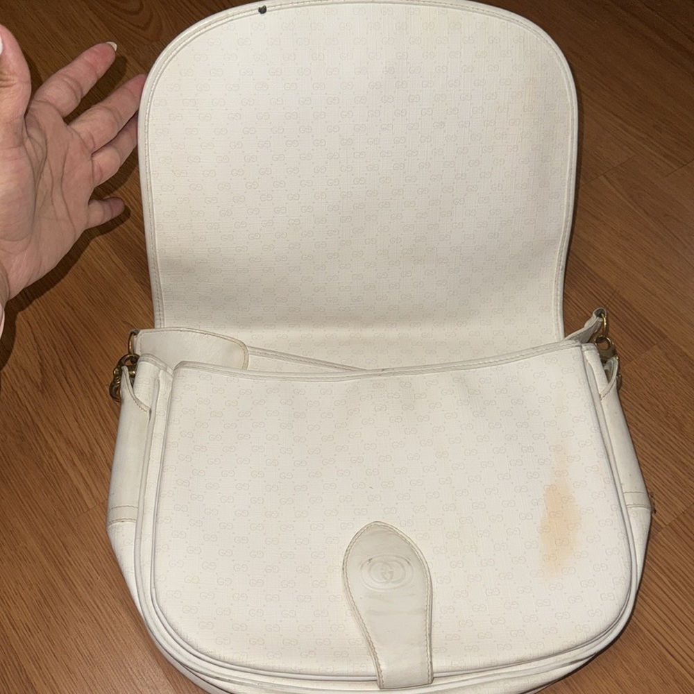Vintage white shoulder bag - Picture 3 of 11